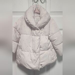 Zara Baby Pink Star Puffer Jacket 18-24 Months